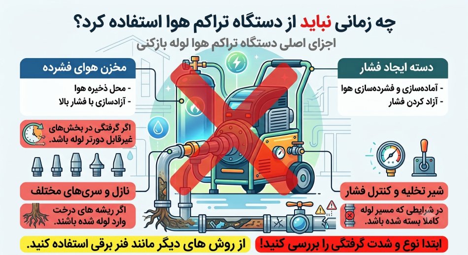 چه زمانی نباید از دستگاه تراکم هوا استفاده کرد